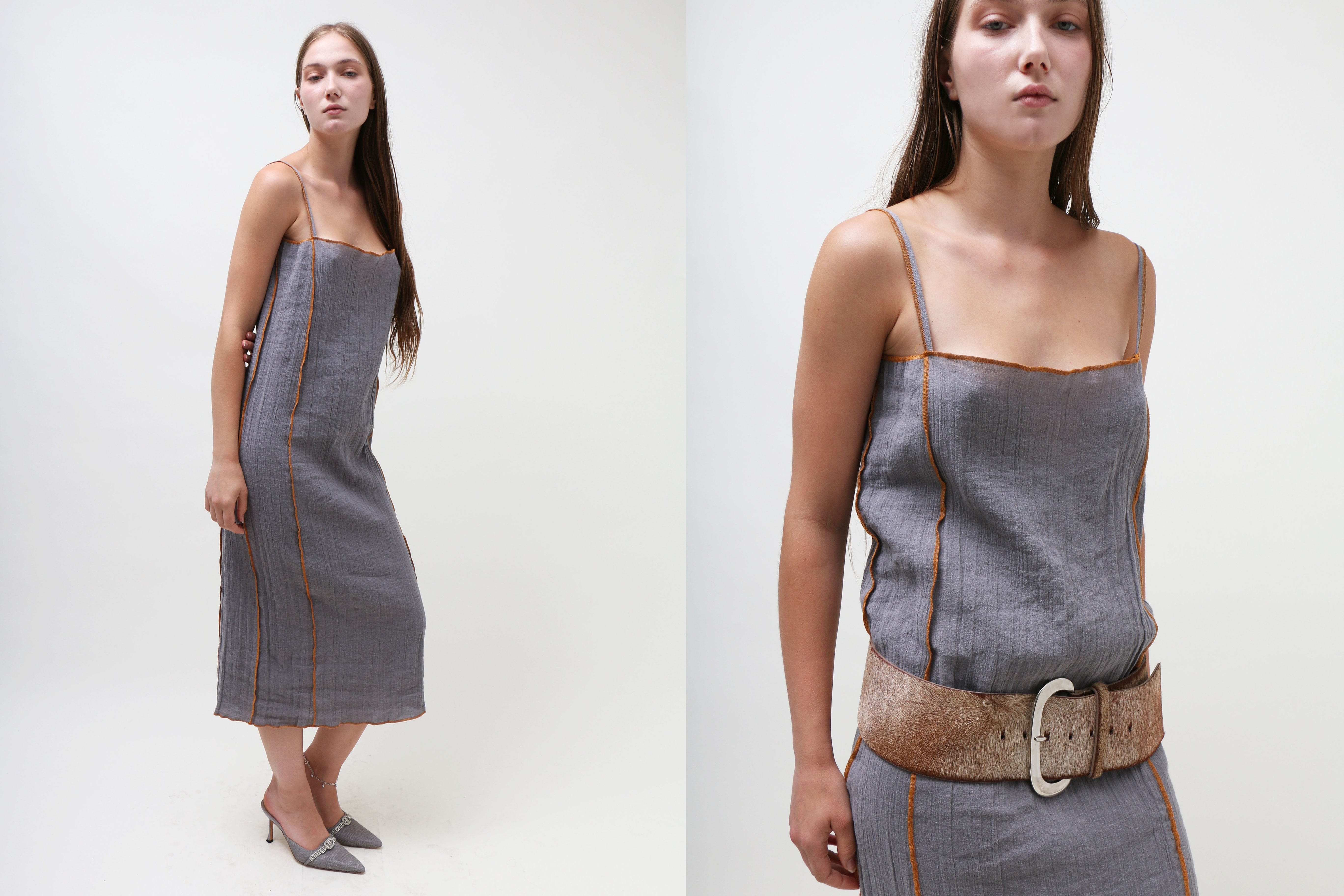 「gg0909」baserange shok dress Shok Slip Dress in Assortment | Crinkle linen | en | Baserange
