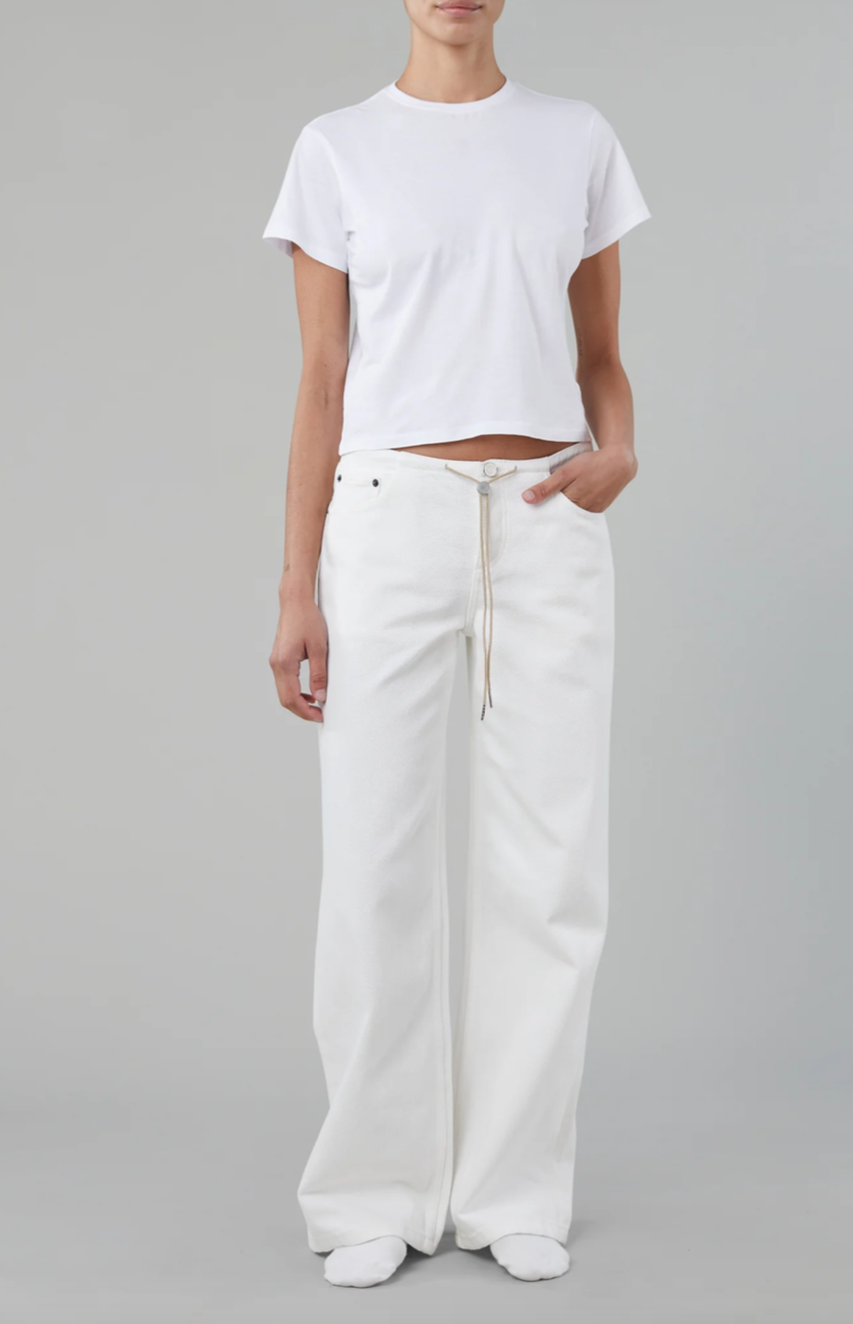【KOOLOSET】Milk Washed Wide Denim Milk Washed Wide Denim (1color) - kooloset