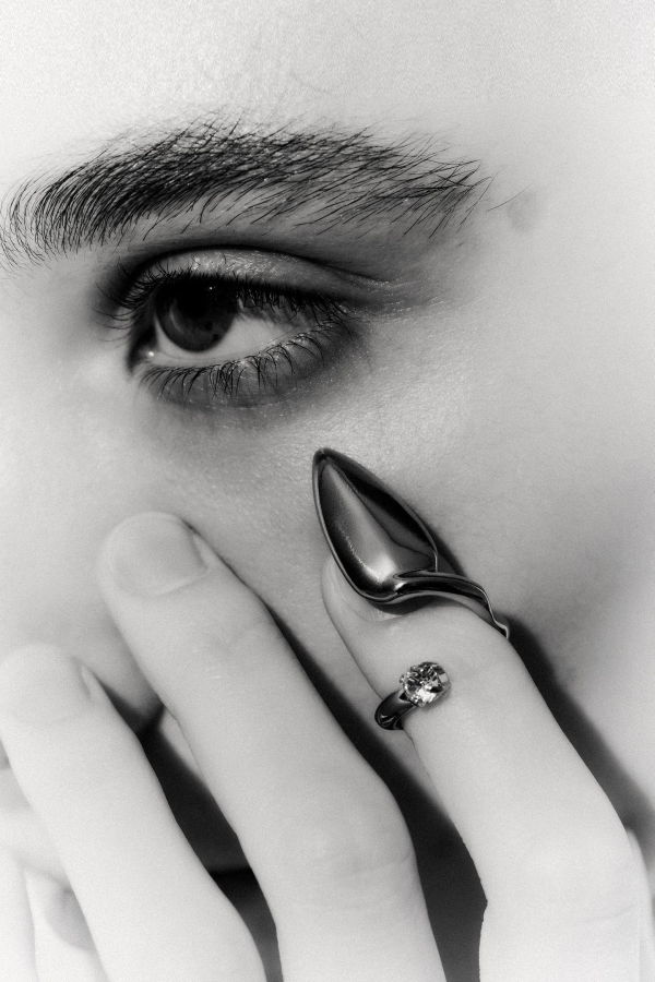 Justine Clenquet Luce Crystal Nail Ring