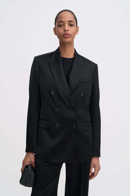 Róhe Dual Tone Piqué Overlap Suit Jacket | Garmentory
