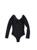 Simone Wild Swan Rose Devoré Bodysuit - Black - Thumbnail 1