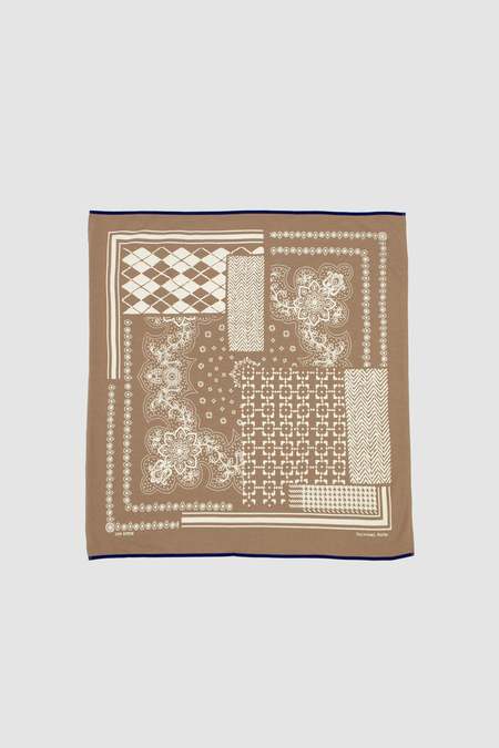 JW ANDERSON Pink & Green Color Block Scarf - Pink/Mint