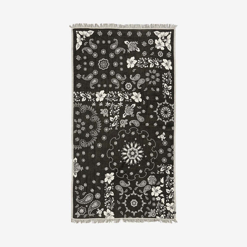 Slowtide Axel Driftweave Turkish Towel - Black Slowtide Axel Driftweave Turkish Towel - Black