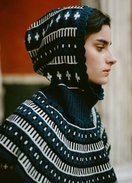 Misha & Puff Garter Hat - Peacock | Garmentory