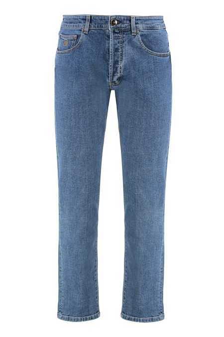 Pure Blue Japan 14oz. Denim Woven Jeans - Wide Piped