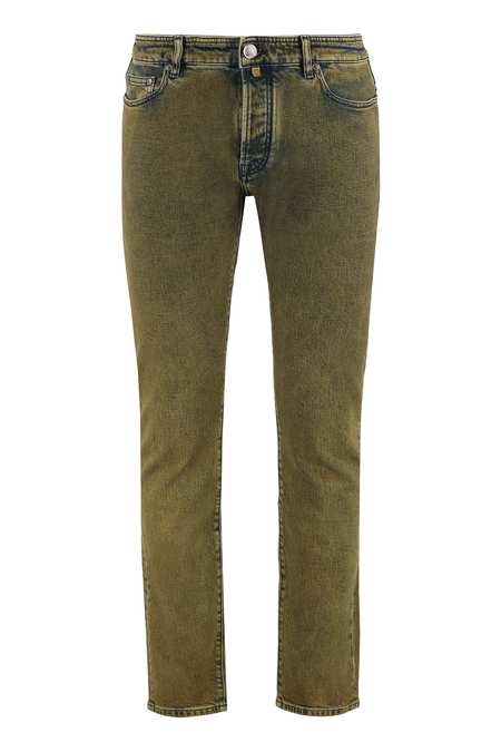 【PERSTEP】★送料・関税込★Wide Washed Blue SMLP4461 Pure Blue Japan 14oz. Denim Woven Jeans - Wide Piped