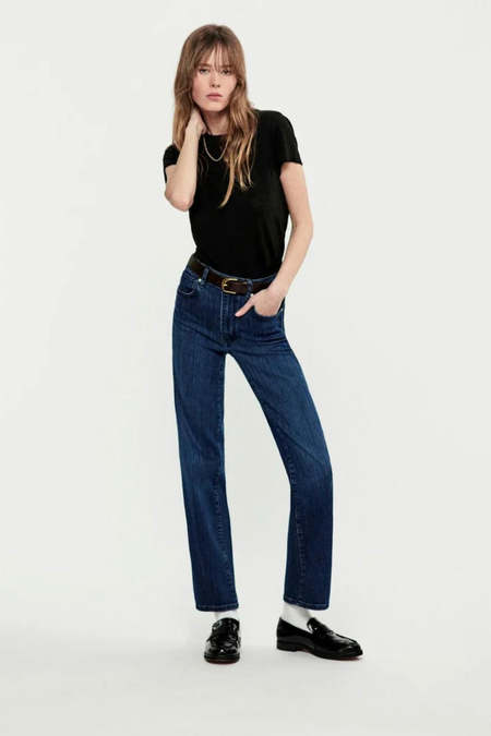 Frame Woman's Le Crop Black Denim Jeans | Garmentory
