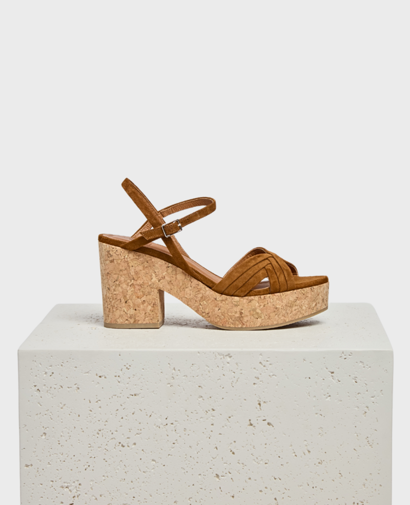 Coclico Bee Wedge - Russet Suede