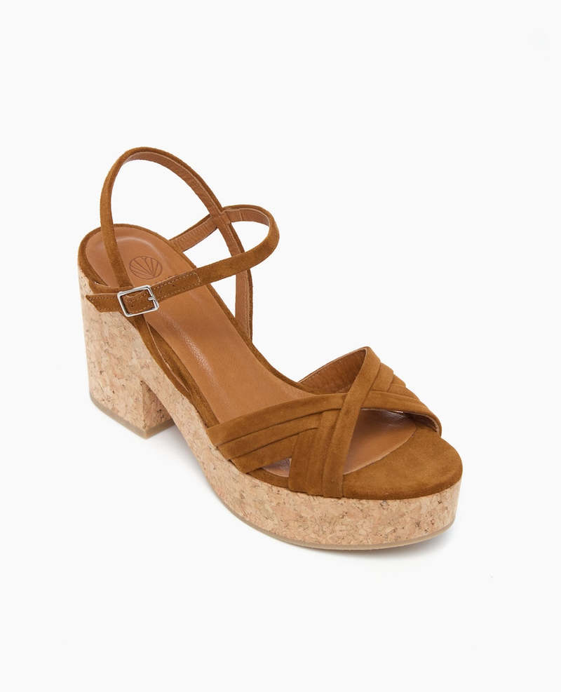 Coclico Bee Wedge - Russet Suede