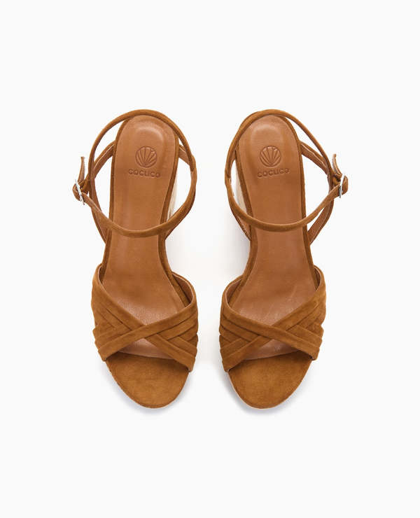 Coclico Bee Wedge - Russet Suede
