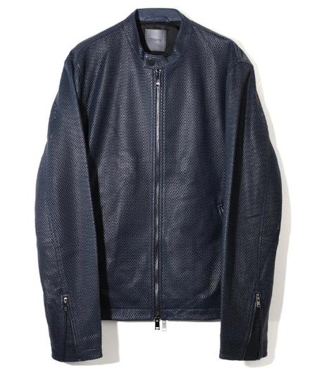 Neil Barrett Black Field Leather Jacket-BLACK | Garmentory
