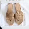 Veronica Beard Sylie Perforated Suede Thong Sandals - Thumbnail 2