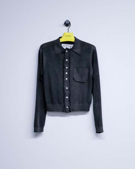 Camiel Fortgens Rib Knitted Research Zip Cardigan - Blue