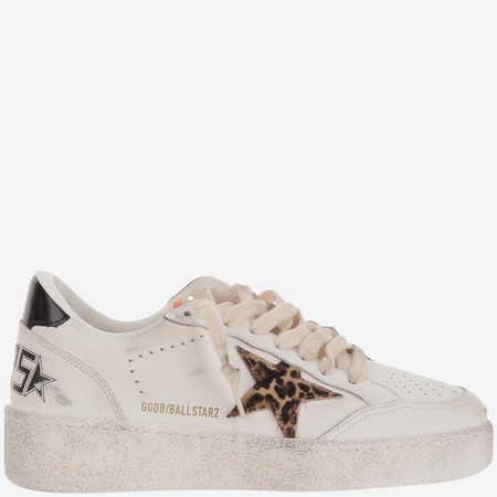 Golden Goose Mid Star Poppies Jacquard Upper Leather Star