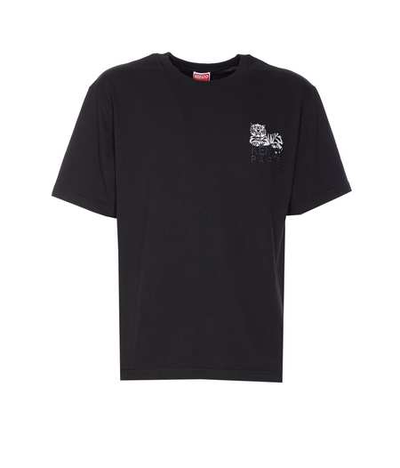 Tシャツ・カットソー KENZO KENZO HAPPY TIGER EMBROIDERED OVERSIZE T-SHIRT KENZO Happy Tiger' embroidered oversized T-shirt in cotton