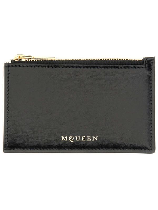 Alexander McQueen Zippered Card Holder - Black