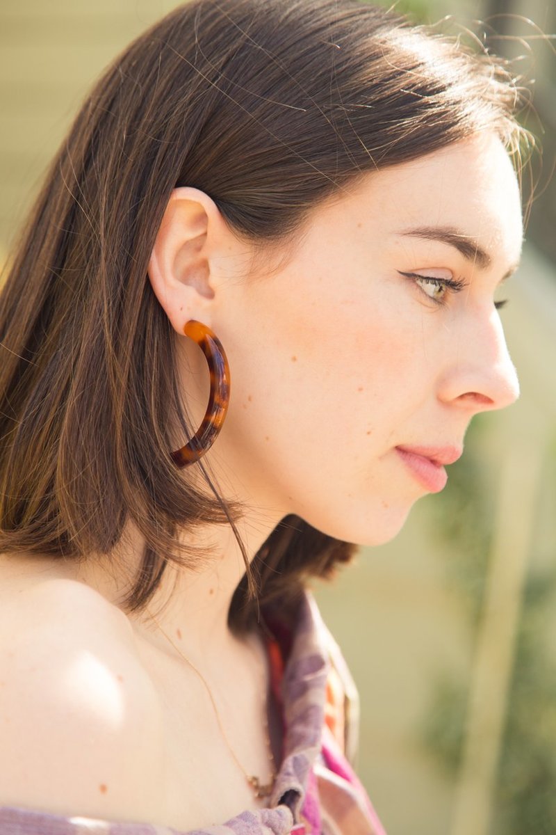 machete le grand hoop earrings amber tortoise Garmentory
