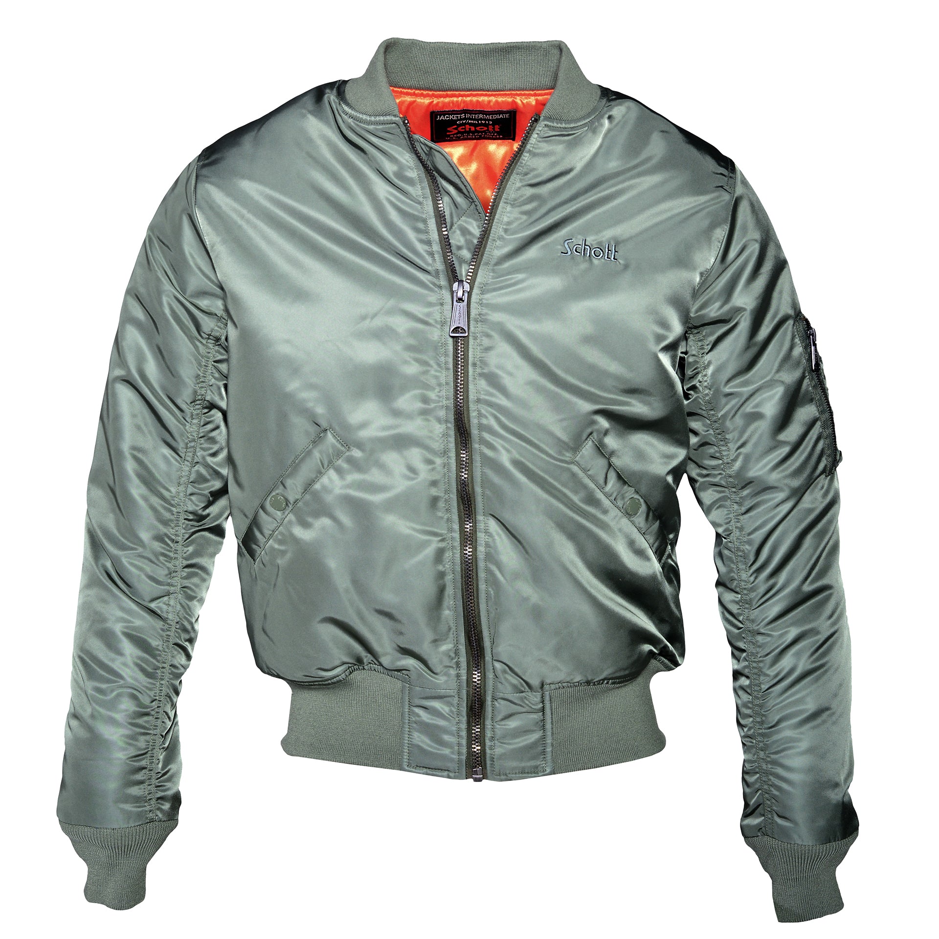 Schott N.Y.C. Nylon Flight Jacket - Sage | Garmentory