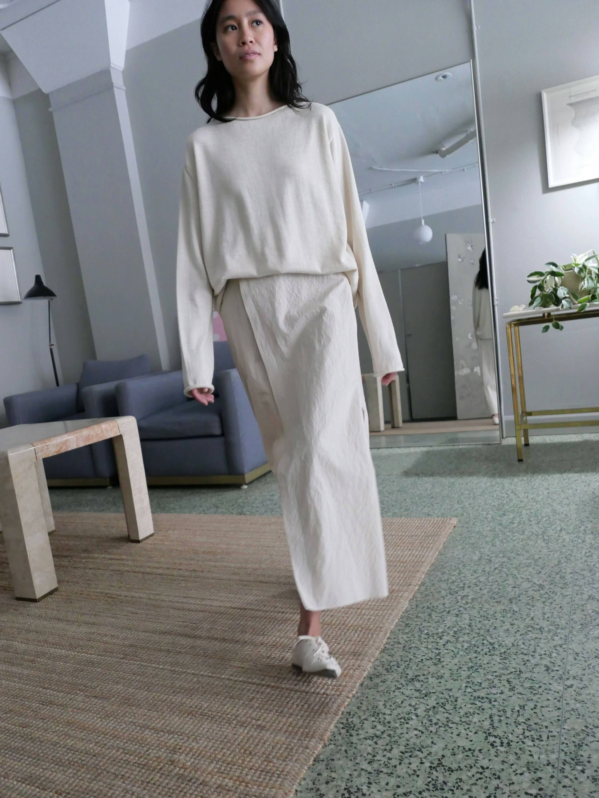 Lauren Manoogian Super Fine Boatneck Knit Top - Ivory | Garmentory