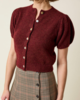 DÔEN Anisa Cardigan - Bordeaux - Thumbnail 1