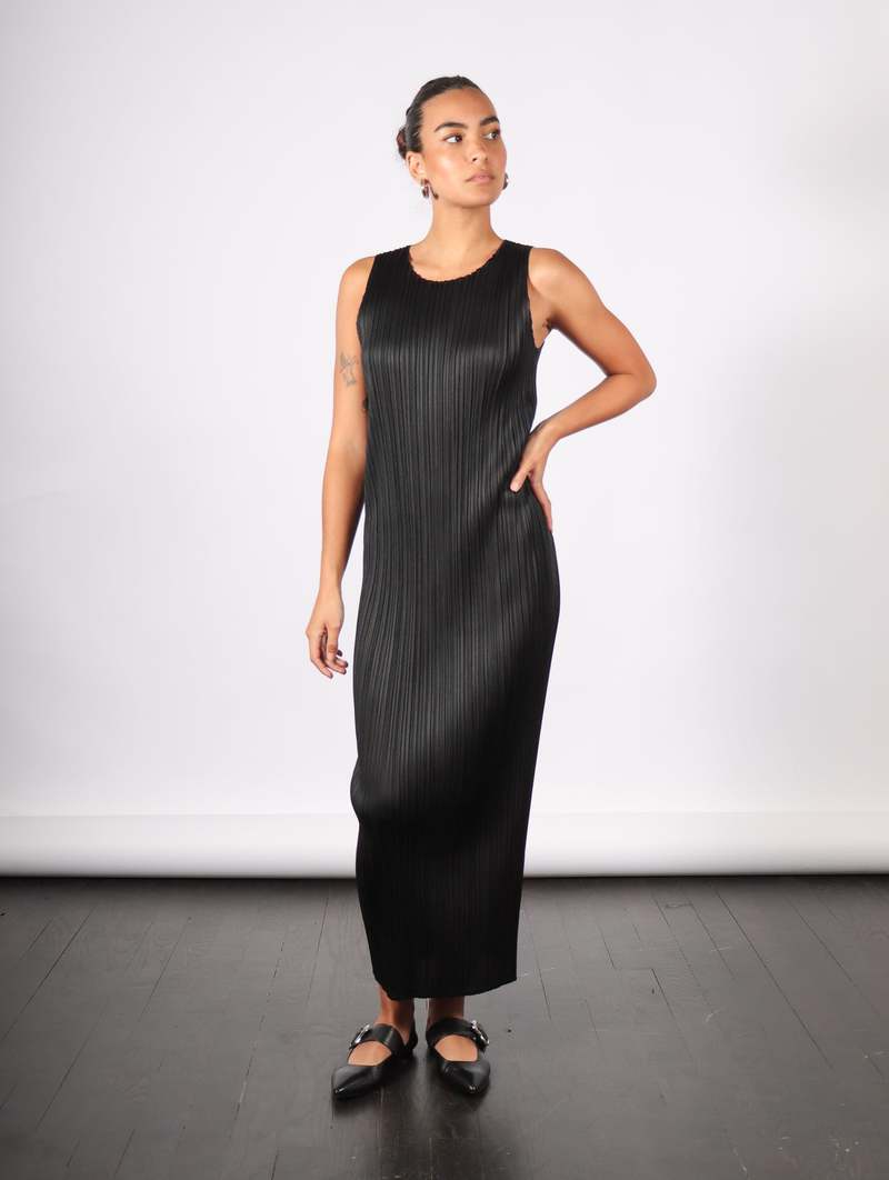 Pleats Please by Issey Miyake Basics Dress - Black | Garmentory