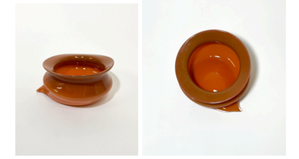 Sticky Glass Small Deflated Bowl