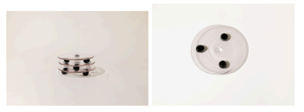 Sticky Glass Tripod Dessert Plate