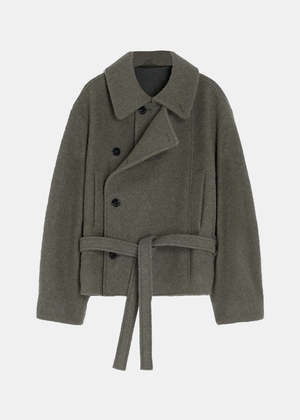LEMAIRE ASYMMETRICAL BATHROBE COAT サイズ34 LEMAIRE Brown Asymmetrical Bathrobe Coat Lemaire