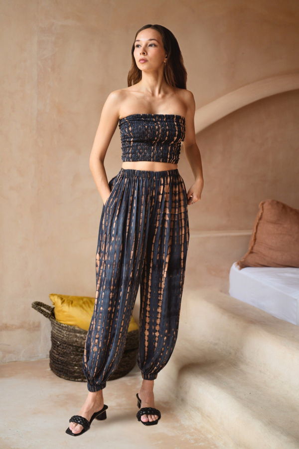 Pink Haley Jane Balloon Pants With Matching Tube Top Set