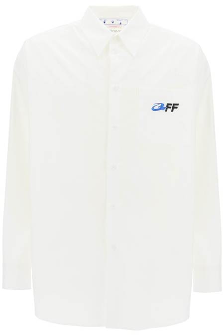 Off-White 23 Logo Heavycot Overshirt - White/Black | Garmentory