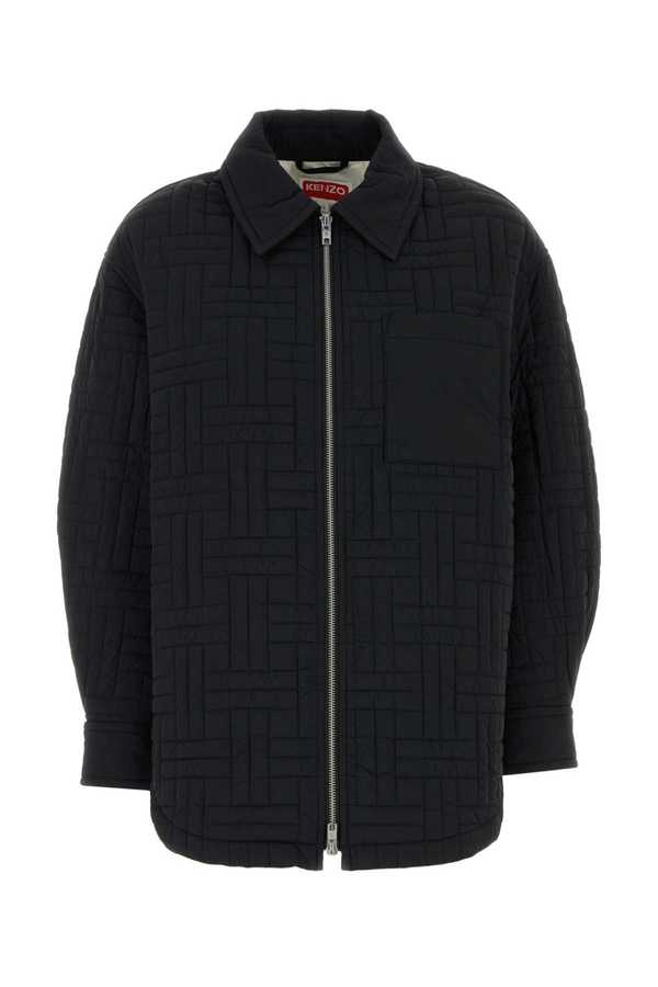 Kenzo Black Nylon Oversize Jacket - Black