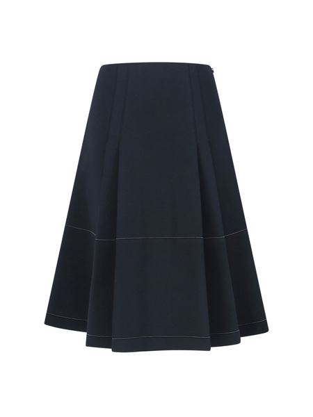 Marni Tropical Wool Midi Skirt - Black | Garmentory
