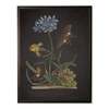 Antique Curiosities Blue Flower with Black Butterflies Print in Copper and Black Frame Print - Thumbnail 1