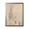 Antique Curiosities Cathedral Painting Print in Silver Frame Art Print - Thumbnail 1