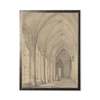 Antique Curiosities Church Hallway Painting Print in Silver Frame - Thumbnail 1