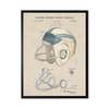 Antique Curiosities Football Helmet Patent Framed Print - Thumbnail 1