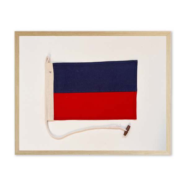 Antique Curiosities Flag Framed Print - Red/Navy