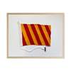 Antique Curiosities Red and Yellow Striped Flag Framed Print - Thumbnail 1