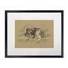Antique Curiosities Sketched Dog Print in Black Frame Print - Thumbnail 1