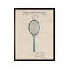 Antique Curiosities Tennis Racket Patent Framed Print - Thumbnail 1