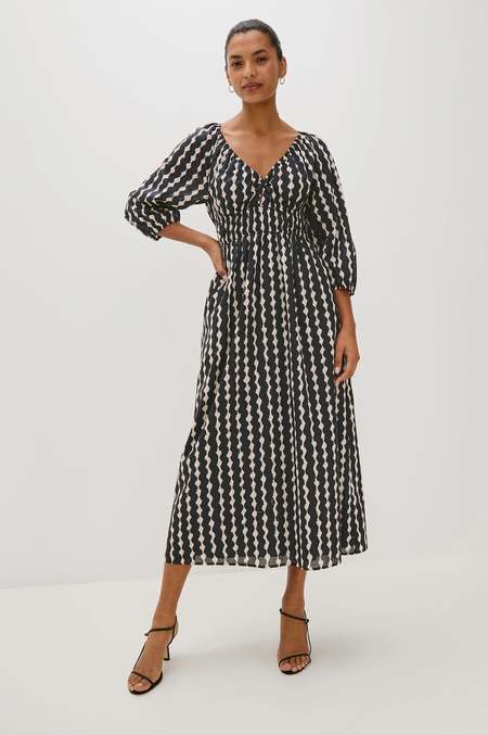 【関税込み】Silk Laundry ブラック Slope ミディアムドレス SLOPE DRESS BLACK