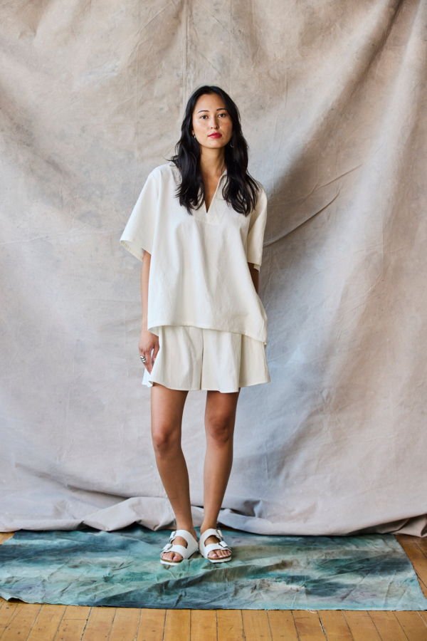 Devlyn Van Loon Culotte Shorts - Parchment