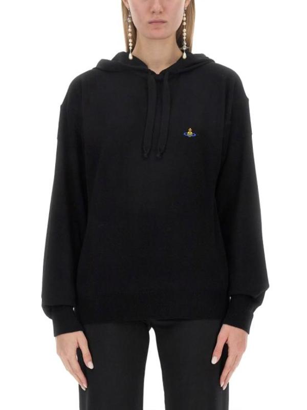Vivienne Westwood 3803002NY0006N403 Hoodie - Black Vivienne Westwood 3803002NY0006N403 Hoodie - Black