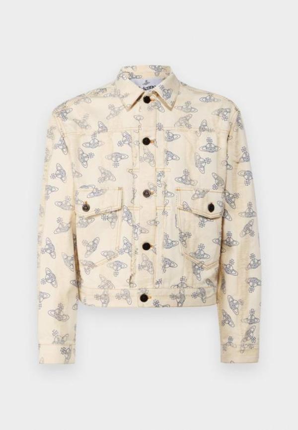 Vivienne Westwood Off White Orbs Denim Jacket - Off White Orbs