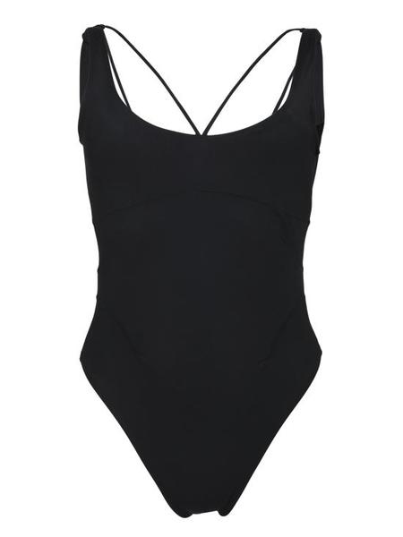 MARINE SERRE Stretch Nylon Swimsuit - Black | Garmentory
