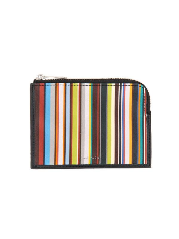 PAUL SMITH Signature Stripe Zipper Wallet - Multicolour