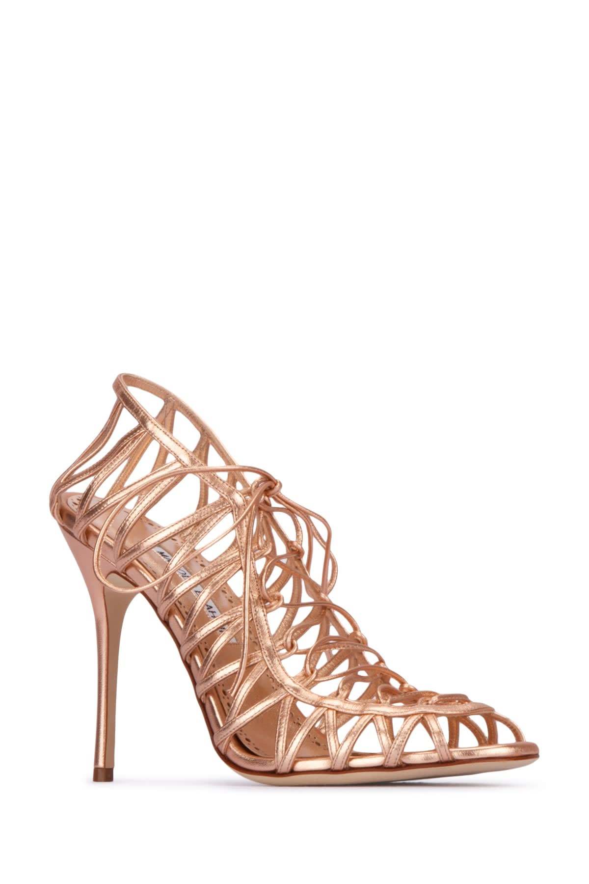 Manolo Blahnik Scarpe Con Tacco Heeled Shoes - Copper - Image 2 of 2