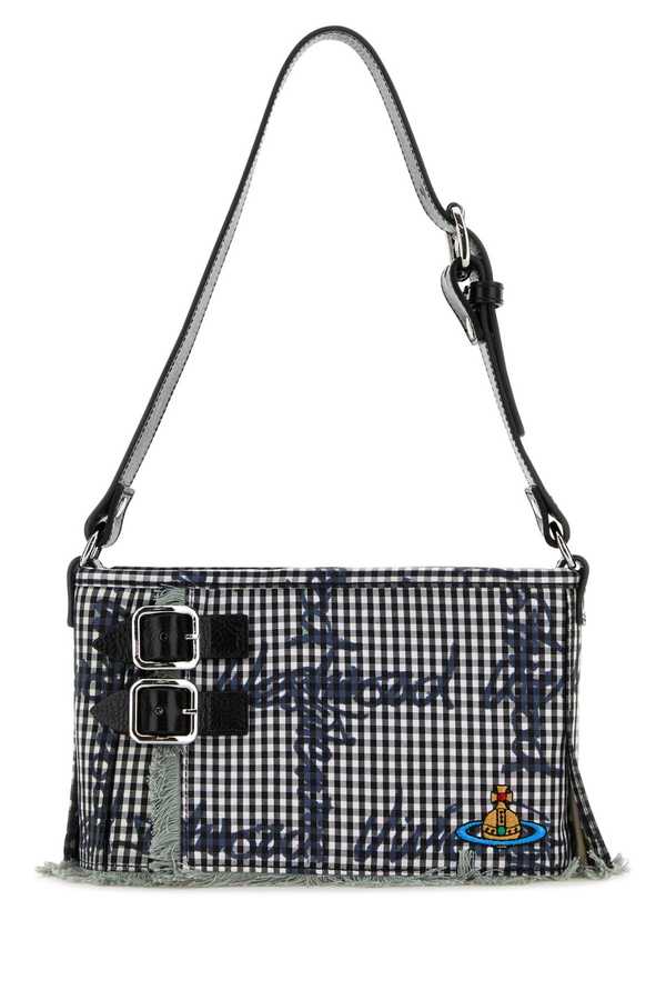 Vivienne Westwood Heather Shoulder Bag - GINGHAMVWBLACK
