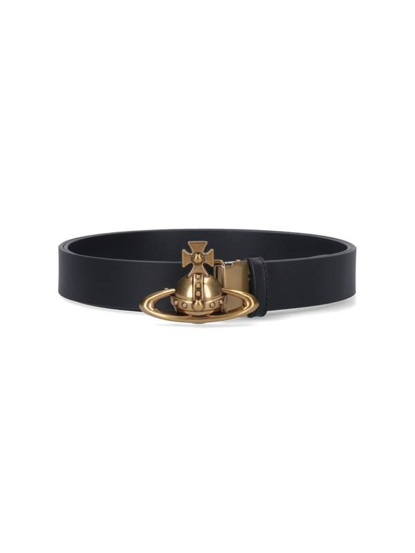 Vivienne Westwood Orb Buckle Belt - Black | Garmentory display picture 1