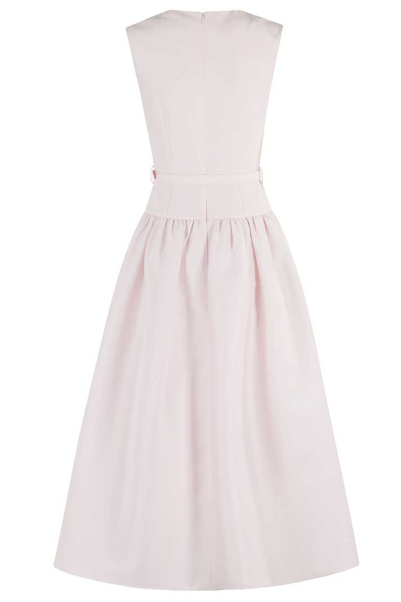 open lace back dress Self-Portrait Taffeta Dress in Pink main image 1